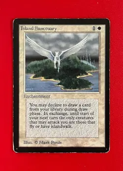 Beta Island Sanctuary MTG Beta Mark Poole Magic NM/LP White Rare - Image 1