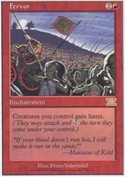 1x Fervor Heavy Play MTG Magic - Kid Icarus - - Image 1