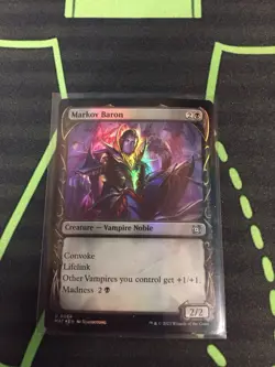 MTG Magic The Gathering Markov Baron Foil Showcase Vampire Lord Black Commander - Image 2