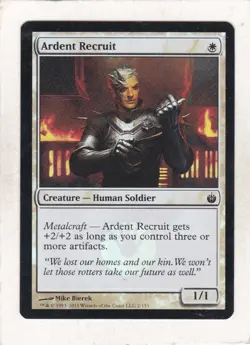 Magic MTG: Foil: Mirrodin Besieged: Ardent Recruit - Image 1