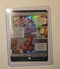 Origin of Spider-Man 0218 - FOIL - BORDERLESS - MTG Marvel's Spider-Man- NM/M - Image 1