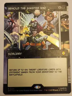Behold the Sinister Six! (Borderless) Marvel's Spider-Man Foil #221 Mythic NM+ - Image 1