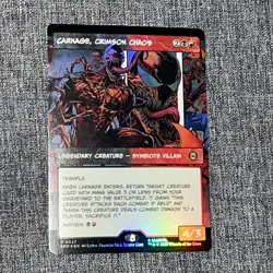 Carnage, Crimson Chaos (Borderless) Foil Marvel's Spider-Man MTG NM 0227 - Image 1