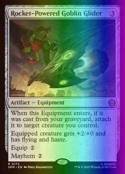 MTG Marvel's Spider-Man #172 Rocket Powered Goblin Glider Foil - Image 1