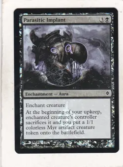 Magic MTG: Foil: New Phyrexia: Parasitic Implant - Image 1