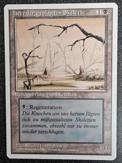 MTG Drudge Skeletons / Swamp Misprint Fourth Edition FWB NM-LP - Free Shipping! - Image 1