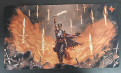 MTG Throne of Eldraine Irencrag Feat Playmat - Used - Free Shipping! - Image 1