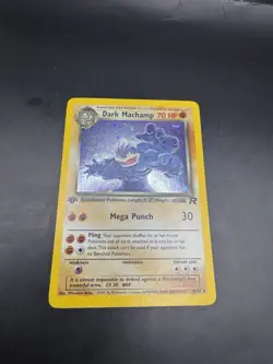Pokemon TCG: 2000 Team Rocket 1st Edition Dark Machamp 10/82 Holo Rare NM - Image 2