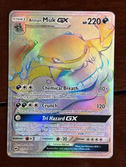 Pokemon Burning Shadows Alolan Muk GX 157/147 Secret Full Art Rare - Image 1