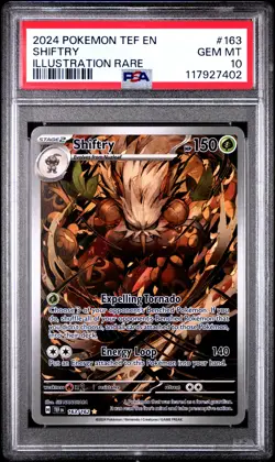 2024 POKEMON TEF EN-TEMPORAL FORCES ILLUSTRATION RARE #163 SHIFTRY PSA 10 - Image 1