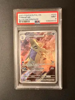 Tyranitar 222/193 PSA 9 Paldea Evolved Pokemon MINT Illustration Rare - Image 1