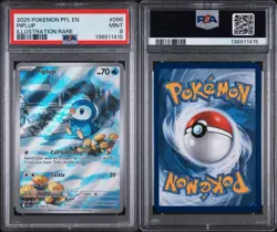 PSA 9 2025 POKEMON PFL EN-PHANTASMAL FLAMES #098 PIPLUP ILLUSTRATION RARE - Image 3