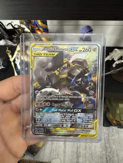 Pokemon Sun and Moon LUCARIO & MELMETAL GX Tag Team #SM192 Mint - Image 1