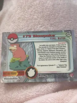 Topps Chrome 2000 Pokemon TV Animation Edition Series 2 Foil #79 Slowpoke - Image 2