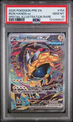 2025 POKEMON PRE EN-PRISMATIC EVOLUTIONS #154 IRON HANDS ex SPECIAL ILLUSTRATION - Image 1