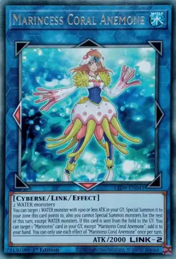 LED9-EN041 MARINCESS CORAL ANEMONE RARE 1ST EDITION YuGiOh CARD - Image 1