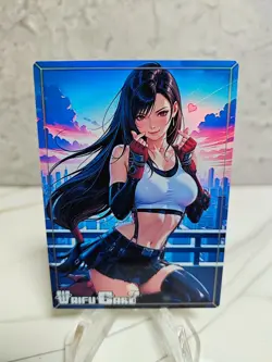 Tifa Lockhart Trading Card Waifu Goddess Story Anime Girl holo Karte Manga Full - Image 1