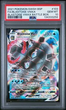 Blastoise VMAX SWSH103 SWSH: Sword & Shield Promo Cards Holo PSA 10 - Image 1