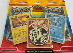 Pokemon TCG Zapdos Moltres Articuno Promo Blister 2-Pack with 3 Foil Cards - Image 1