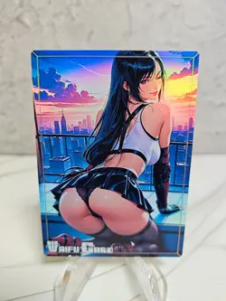 Tifa Lockhart Trading Card Waifu Goddess Story Anime Girl holo Karte Manga Full - Image 1