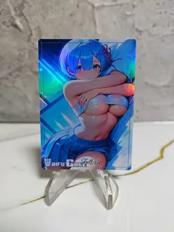 Rem Zero Trading Card Waifu Goddess Story Anime Girl holo Karte Manga Art - Image 1