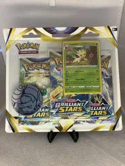 New Pokemon Brilliant Stars, Leafeon Promo 3-Pack Blister Card Tcg Sealed - Image 1