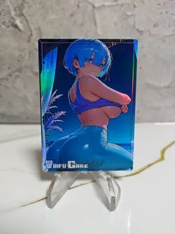 Rem Zero Trading Card Waifu Goddess Story Anime Girl holo Karte Manga Art - Image 1