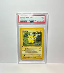 PSA 7 Pikachu 60/64 1st Edition W Stamp - Wizards Jungle 1999 Pokemon Card - Image 1
