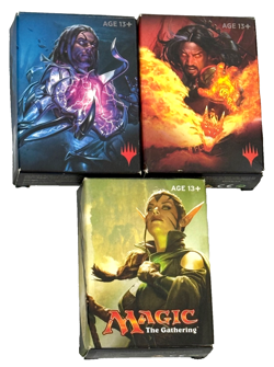 MAGIC THE GATHERING BLUE, RED, & GREEN MAGE 2 x 30 CARD DECK STARTER PACKS - Image 1