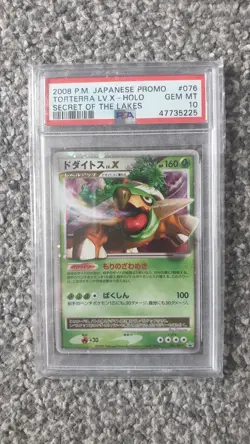 POKEMON CARD 2008 PROMO TORTERRA LEVEL X HOLO SECRET OF THE LAKES 076 76 PSA 10 - Image 1
