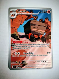 Pokemon Crustle Card 130/086 SV: Black Bolt Holo Illustration Rare NM Or Better - Image 1
