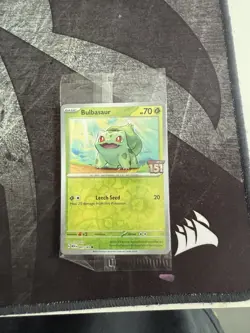 Pokemon TCG Bulbasaur Scarlet/Violet 151 Stamped Card 001/165 SEALED Promo - Image 1