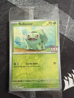 Pokemon TCG Bulbasaur Scarlet/Violet 151 Stamped Card 001/165 SEALED Promo - Image 2
