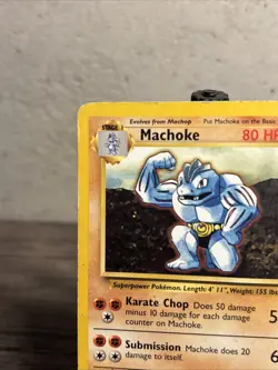 MACHOKE - 34/102 - Base Set - Pokemon Card - Vintage-Fast Shipping-MP!! - Image 2