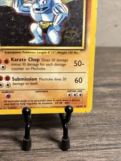 MACHOKE - 34/102 - Base Set - Pokemon Card - Vintage-Fast Shipping-MP!! - Image 5