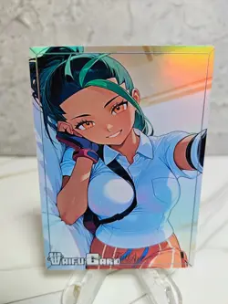 Nemona Trading Card Waifu Goddess Story Anime Girl holo Karte Manga Full Art - Image 1