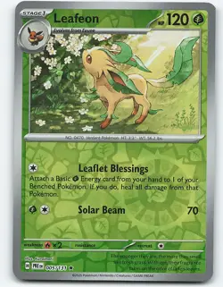 Leafeon #005/131 Reverse Holo Pokemon Card SV: Prismatic Evolutions - Image 1