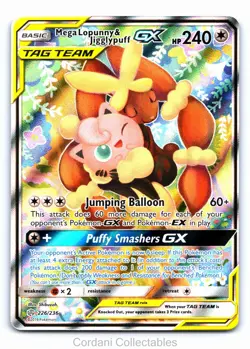 Mega Lopunny & Jigglypuff GX 226/236 - Cosmic Eclipse - Pokemon Card #2 - Image 1