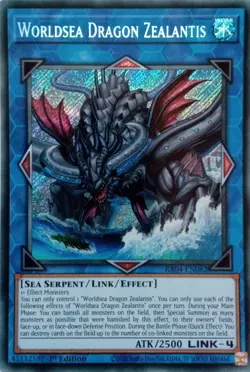 RA04-EN082 WORLDSEA DRAGON ZEALANTIS SECRET RARE 1ST EDITION YuGiOh CARD - Image 1