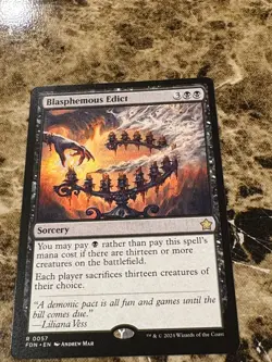 BLASPHEMOUS EDICT Magic MTG Foundations - Image 1