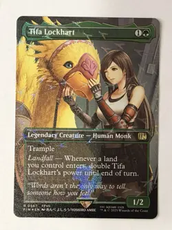 MTG Final Fantasy Tifa Lockhart Borderless Chocobo Track Foil #0567 FIN NM - Image 1