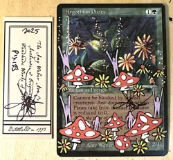 MTG Argothian Pixies Alter Altered Sketch Art Amy WEBER Magic - Image 1