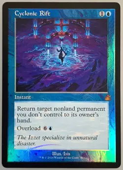 MTG Magic The Gathering: Cyclonic Rift Retro Frame Foil, Ravnica Remastered, NM - Image 1