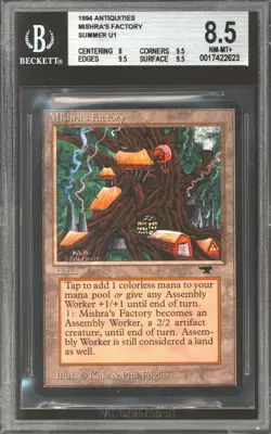 Magic MTG Antiquities Mishra's Factory Summer BGS 8.5 (3x 9.5 subs) NEAR MINT NM - Image 1