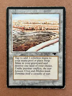 MTG ** STRIP MINE ** Magic Antiquities Even Horizon HP - Image 1