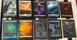 Blowout Sale Lot of 45 Full Art Basic Lands - 10 of each Land Type 5 Foil Plus - Image 1