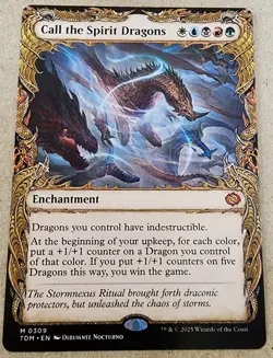 Call the Spirit Dragons - #309 Regular (Showcase) Tarkir: Dragonstorm - Mtg - Image 1