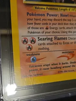 2001 Pokemon Neo Revelations Entei Holo 6/64 CGC 5 (Swirl Top Left) - Image 2