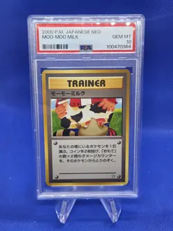 Japanese VTG Pokemon Neo Gold Silver To A New World Banned Moo-Moo Milk PSA 10 - Image 1
