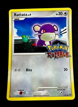 Rattata #15/16 LP 2009 Pokemon Rumble Card Light Play - Image 1